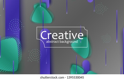Fluid shapes. 3D background. Modern design. Liquid background. Vector illustration.