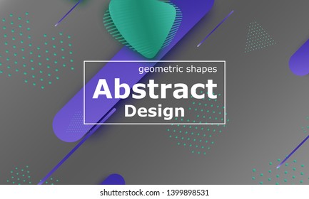 Fluid shapes. 3D background. Modern design. Liquid background. Vector illustration.