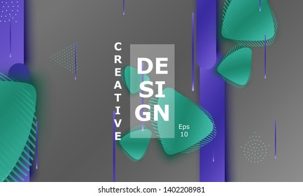 Fluid shapes. 3D background. Modern design. Liquid background. Vector illustration.