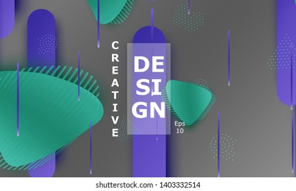 Fluid shapes. 3D background. Modern design. Liquid background. Vector illustration.