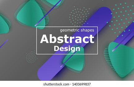 Fluid shapes. 3D background. Modern design. Liquid background. Vector illustration.