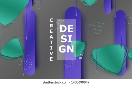 Fluid shapes. 3D background. Modern design. Liquid background. Vector illustration.