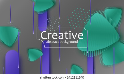 Fluid shapes. 3D background. Modern design. Liquid background. Vector illustration.