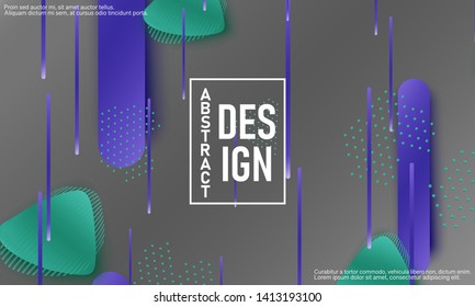 Fluid shapes. 3D background. Modern design. Liquid background. Vector illustration.