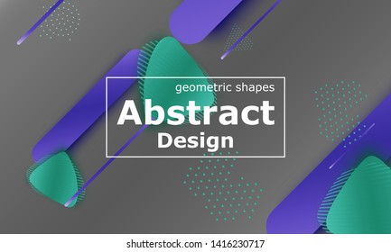 Fluid shapes. 3D background. Modern design. Liquid background. Vector illustration.