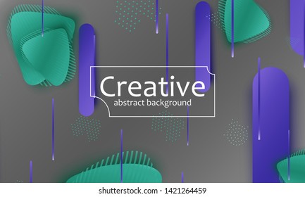 Fluid shapes. 3D background. Modern design. Liquid background. Vector illustration.