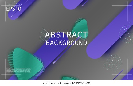 Fluid shapes. 3D background. Modern design. Liquid background. Vector illustration.