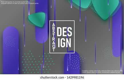 Fluid shapes. 3D background. Modern design. Liquid background. Vector illustration.
