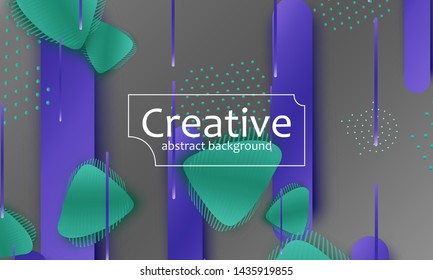 Fluid shapes. 3D background. Modern design. Liquid background. Vector illustration.