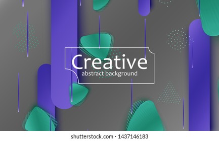 Fluid shapes. 3D background. Modern design. Liquid background. Vector illustration.