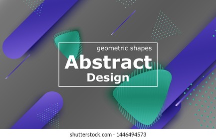 Fluid shapes. 3D background. Modern design. Liquid background. Vector illustration.