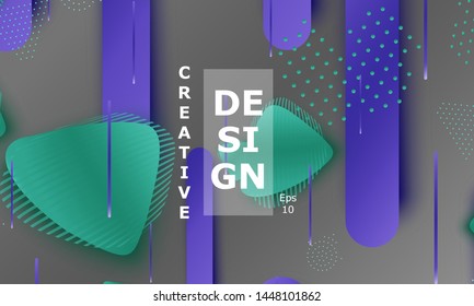 Fluid shapes. 3D background. Modern design. Liquid background. Vector illustration.