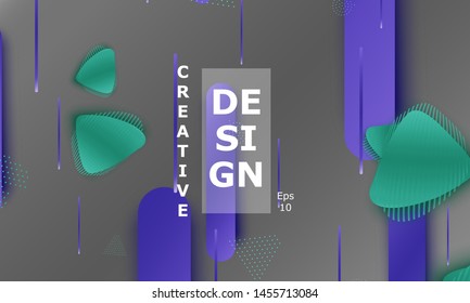 Fluid shapes. 3D background. Modern design. Liquid background. Vector illustration.