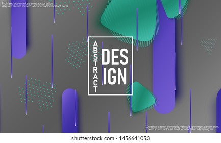 Fluid shapes. 3D background. Modern design. Liquid background. Vector illustration.
