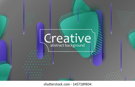 Fluid shapes. 3D background. Modern design. Liquid background. Vector illustration.