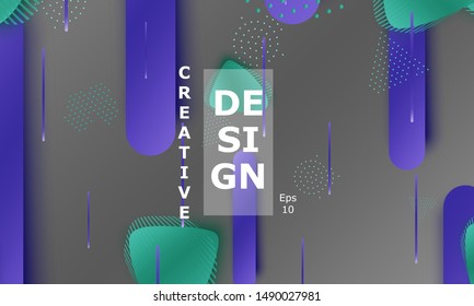 Fluid shapes. 3D background. Modern design. Liquid background. Vector illustration.