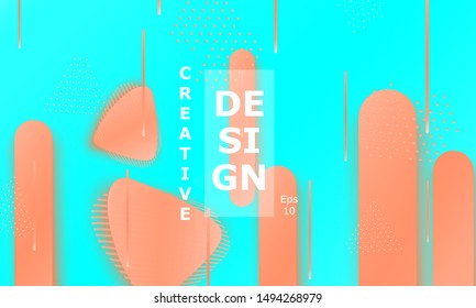 Fluid shapes. 3D background. Modern design. Liquid background. Vector illustration.
