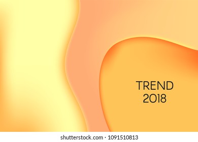 Fluid Shapes with 3D Effect. Abstract Wavy Background in Modern Style. Composition with Gradient Mesh. Liquid Forms. Abstract Fluid Shapes for Wallpaper, Web Design, Brochure, Visit Card.