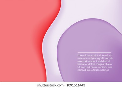 Fluid Shapes with 3D Effect. Abstract Wavy Background in Pastel Color Design. Composition with Gradient Mesh. Liquid Forms. Abstract Fluid Shapes for Wallpaper, Web Design, Brochure, Visit Card.
