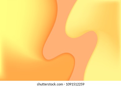 Fluid Shapes with 3D Effect. Abstract Wavy Background in Modern Style. Composition with Gradient Mesh. Liquid Forms. Abstract Fluid Shapes for Wallpaper, Web Design, Brochure, Visit Card.