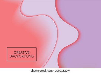Fluid Shapes with 3D Effect. Abstract Wavy Background in Pastel Color Design. Composition with Gradient Mesh. Liquid Forms. Abstract Fluid Shapes for Wallpaper, Web Design, Brochure, Visit Card.