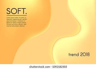 Fluid Shapes with 3D Effect. Abstract Wavy Background in Modern Style. Composition with Gradient Mesh. Liquid Forms. Abstract Fluid Shapes for Wallpaper, Web Design, Brochure, Visit Card.