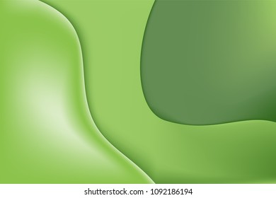 Fluid Shapes with 3D Effect. Abstract Wavy Background in Modern Style. Composition with Gradient Mesh. Liquid Forms. Abstract Fluid Shapes for Wallpaper, Web Design, Brochure, Visit Card.