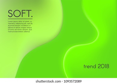 Fluid Shapes with 3D Effect. Abstract Wavy Background in Modern Style. Composition with Gradient Mesh. Liquid Forms. Abstract Fluid Shapes for Wallpaper, Web Design, Brochure, Visit Card.
