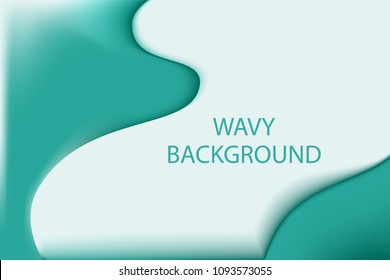 Fluid Shapes with 3D Effect. Abstract Wavy Background in Modern Style. Composition with Gradient Mesh. Liquid Forms. Abstract Fluid Shapes for Wallpaper, Web Design, Brochure, Visit Card.