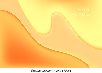Fluid Shapes with 3D Effect. Abstract Wavy Background in Modern Style. Composition with Gradient Mesh. Liquid Forms. Abstract Fluid Shapes for Wallpaper, Web Design, Brochure, Visit Card.
