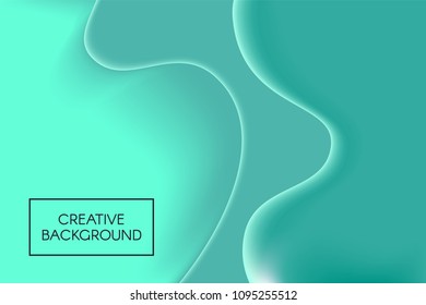 Fluid Shapes with 3D Effect. Abstract Wavy Background in Modern Style. Composition with Gradient Mesh. Liquid Forms. Abstract Fluid Shapes for Wallpaper, Web Design, Brochure, Visit Card.