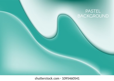 Fluid Shapes with 3D Effect. Abstract Wavy Background in Modern Style. Composition with Gradient Mesh. Liquid Forms. Abstract Fluid Shapes for Wallpaper, Web Design, Brochure, Visit Card.