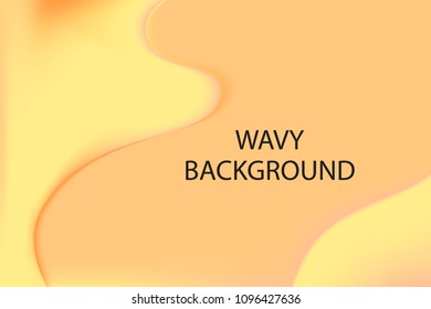 Fluid Shapes with 3D Effect. Abstract Wavy Background in Modern Style. Composition with Gradient Mesh. Liquid Forms. Abstract Fluid Shapes for Wallpaper, Web Design, Brochure, Visit Card.