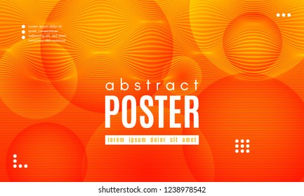 Fluid Shapes Abstract Composition. Gradient Background with Wave Lines. Trendy Web Page Template with Fluid Forms Concept. Poster with Distorted Stripes and 3d Effect. Vector Geometric Template.
