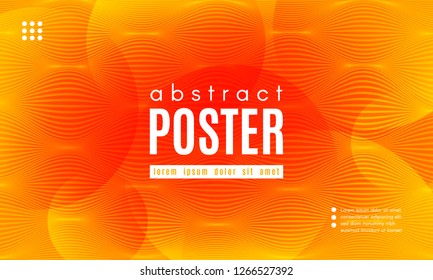 Fluid Shapes Abstract Composition. Gradient Background with Wave Lines. Trendy Web Page Template with Fluid Forms Concept. Poster with Distorted Stripes and 3d Effect. Vector Geometric Template.