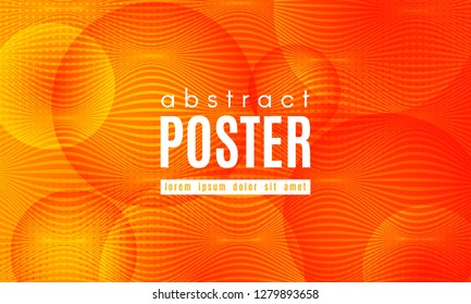 Fluid Shapes Abstract Composition. Gradient Background with Wave Lines. Trendy Web Page Template with Fluid Forms Concept. Poster with Distorted Stripes and 3d Effect. Vector Geometric Template.