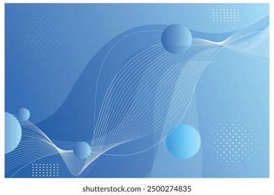 Fluid shapes background in blue modern style
