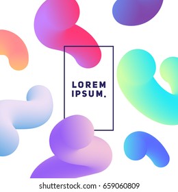 Fluid shapes background design. Liquid colors on white background. Eps10 vector illustration.