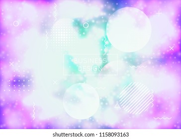 Fluid shapes background with liquid dynamic gradient. Neon bauhaus cover with fluorescent purple. Graphic template for book, annual, mobile interface, web app. Vibrant fluid shapes background.
