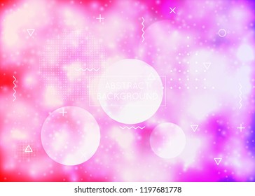 Fluid shapes background with liquid dynamic gradient. Neon bauhaus cover with fluorescent purple. Graphic template for book, annual, mobile interface, web app. Dazzling fluid shapes background.