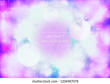 Fluid shapes background with liquid dynamic gradient. Neon bauhaus cover with fluorescent purple. Graphic template for flyer, ui, magazine, poster, banner and app. Magic fluid shapes background.