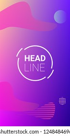 Fluid Shapes. Banner Design Composition. Modern Geometric Pattern. Horizontal Orientation. Fluid Shapes.