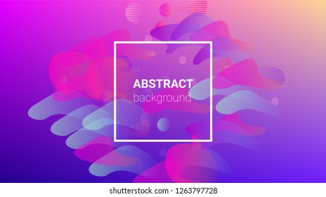 Fluid Shapes. Banner Design Composition. Modern Geometric Pattern. Horizontal Orientation. Fluid Shapes.