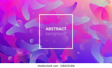 Fluid Shapes. Banner Design Composition. Modern Geometric Pattern. Horizontal Orientation. Fluid Shapes.
