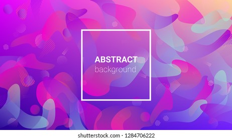 Fluid Shapes. Banner Design Composition. Modern Geometric Pattern. Horizontal Orientation. Fluid Shapes.