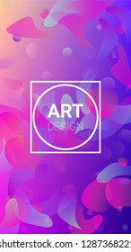 Fluid Shapes. Banner Design Composition. Horizontal Orientation. Modern Geometric Pattern. Fluid Shapes.