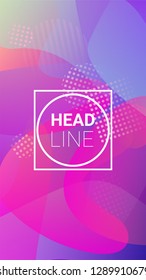 Fluid Shapes. Banner Design Composition. Horizontal Orientation. Modern Geometric Pattern. Fluid Shapes.