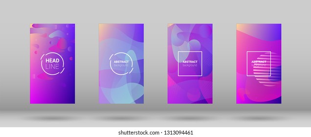 Fluid Shapes. Banner Design Composition. Horizontal Orientation. Modern Geometric Pattern. Fluid Shapes.
