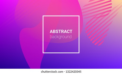 Fluid Shapes. Banner Design Composition. Modern Geometric Pattern. Horizontal Orientation. Fluid Shapes.
