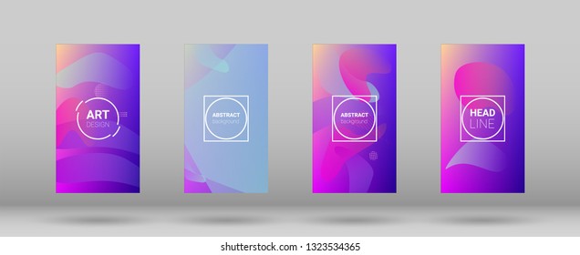 Fluid Shapes. Banner Design Composition. Horizontal Orientation. Modern Geometric Pattern. Fluid Shapes.